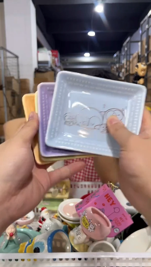 瓷片宝可梦小碟子4件套