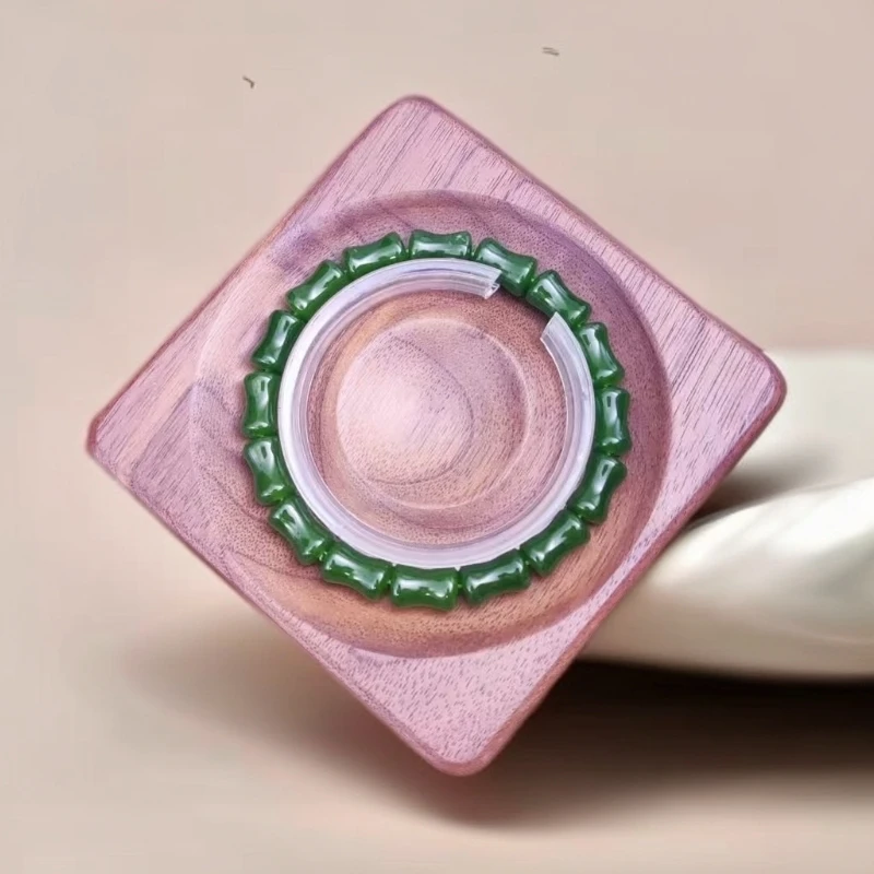 【佳玺珠宝】604 天然玉石 菠菜绿竹节8mm