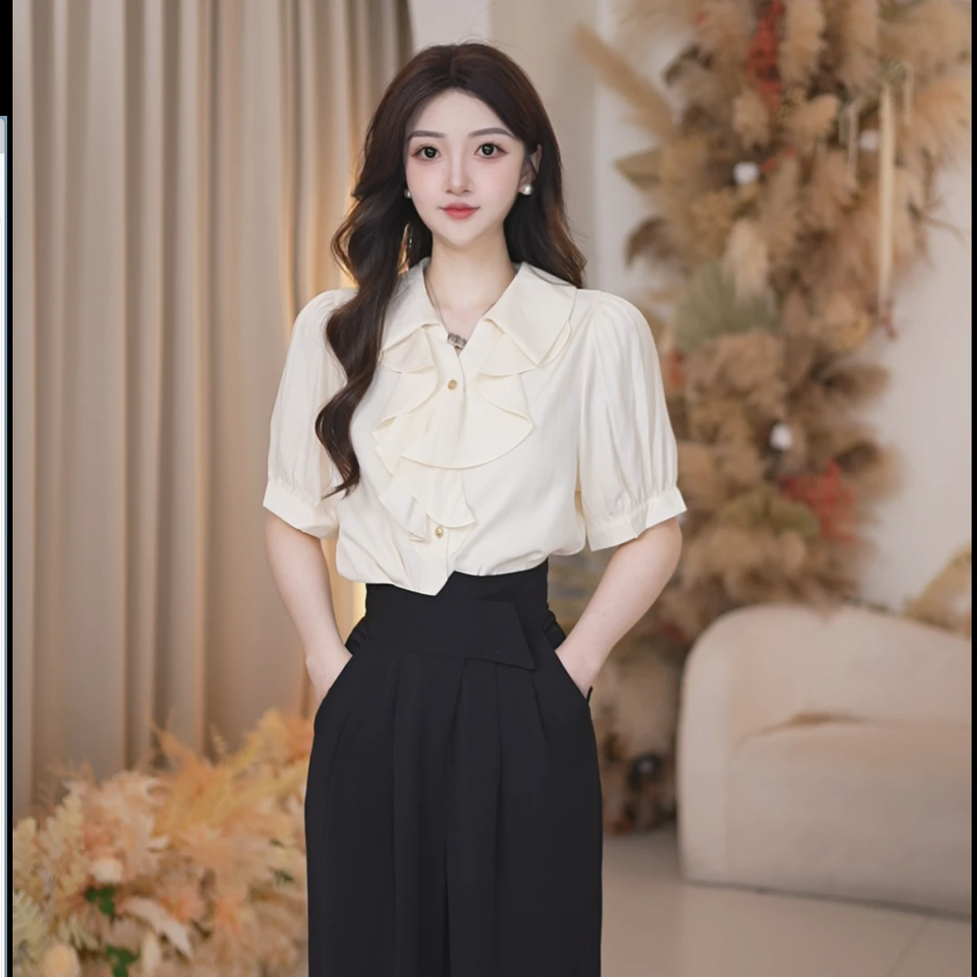 Basic House/百家好女装小香风衬衣复古轻熟风通勤B1335B5B9G2