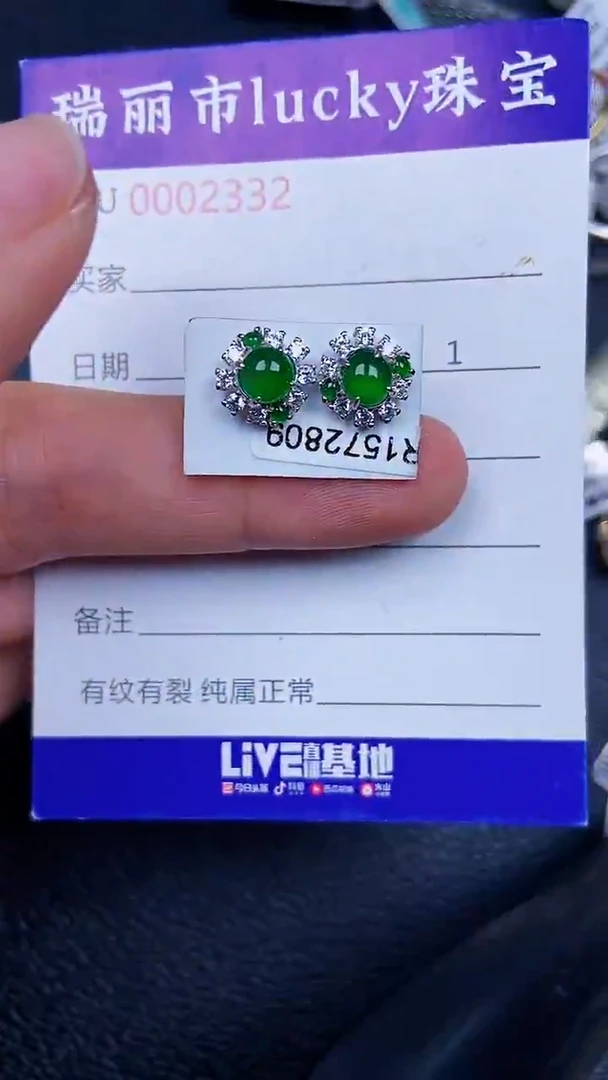 颈饰银S925镶嵌翡翠2332