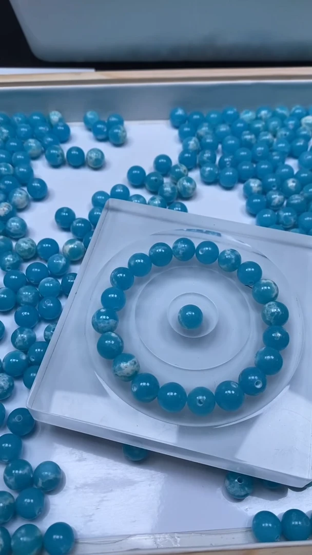 未镶嵌散珠玛瑙/玉髓C709 海 纹 石10mm10个5.8元