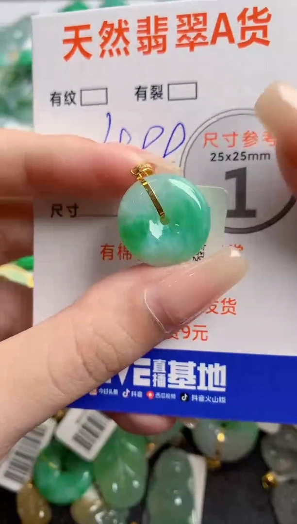 翡翠18K金镶嵌颈饰1070277155