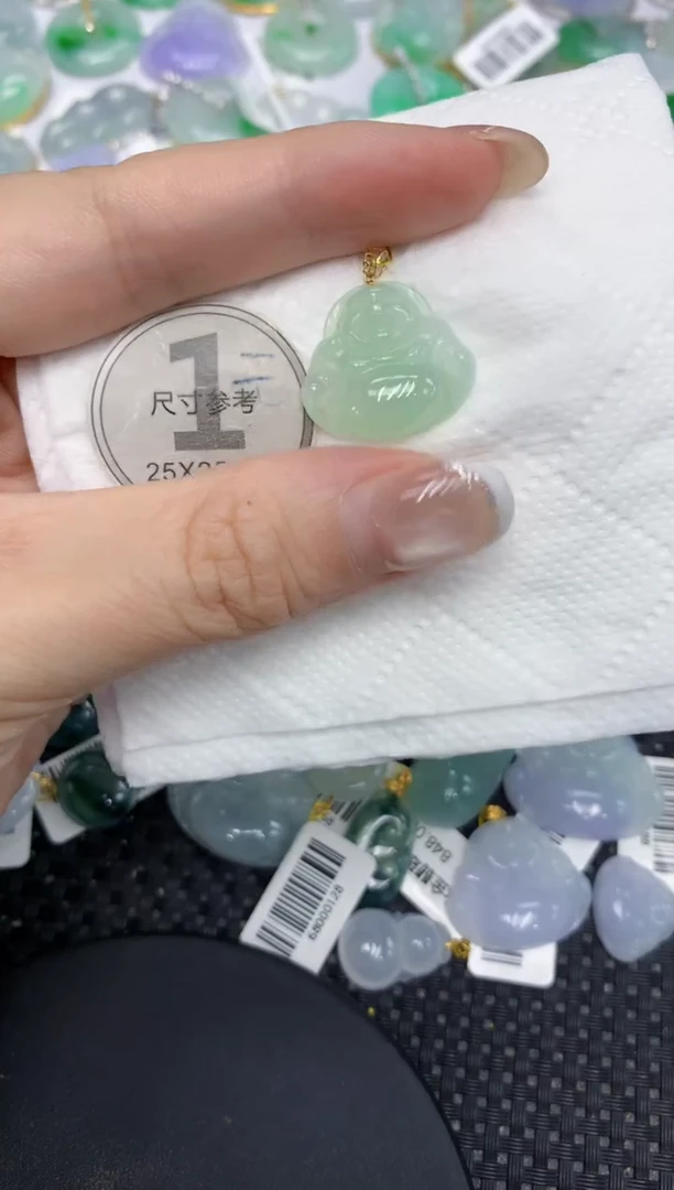 颈饰18K金镶嵌翡翠1111111