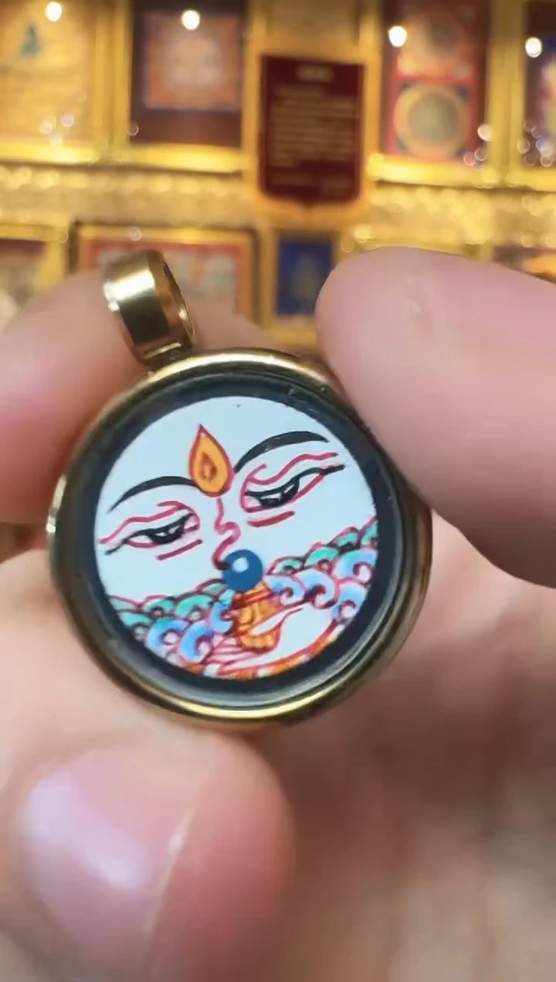 吊坠贤老师的眼睛-热贡纯手绘唐卡1.5