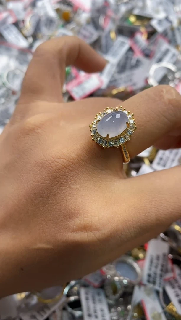 银S925镶嵌戒指翡翠4444-----3