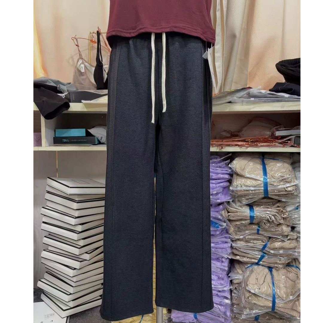 羊狨K1331深系舒适直筒宽松休闲裤