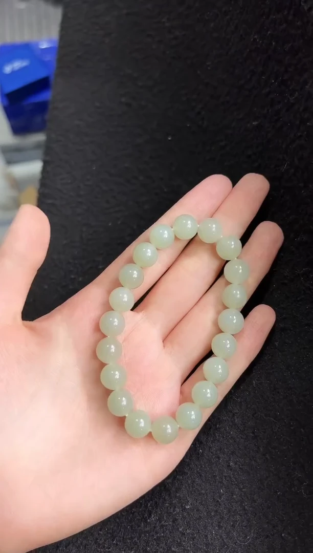 手串未镶嵌和田玉且末料k10圆珠