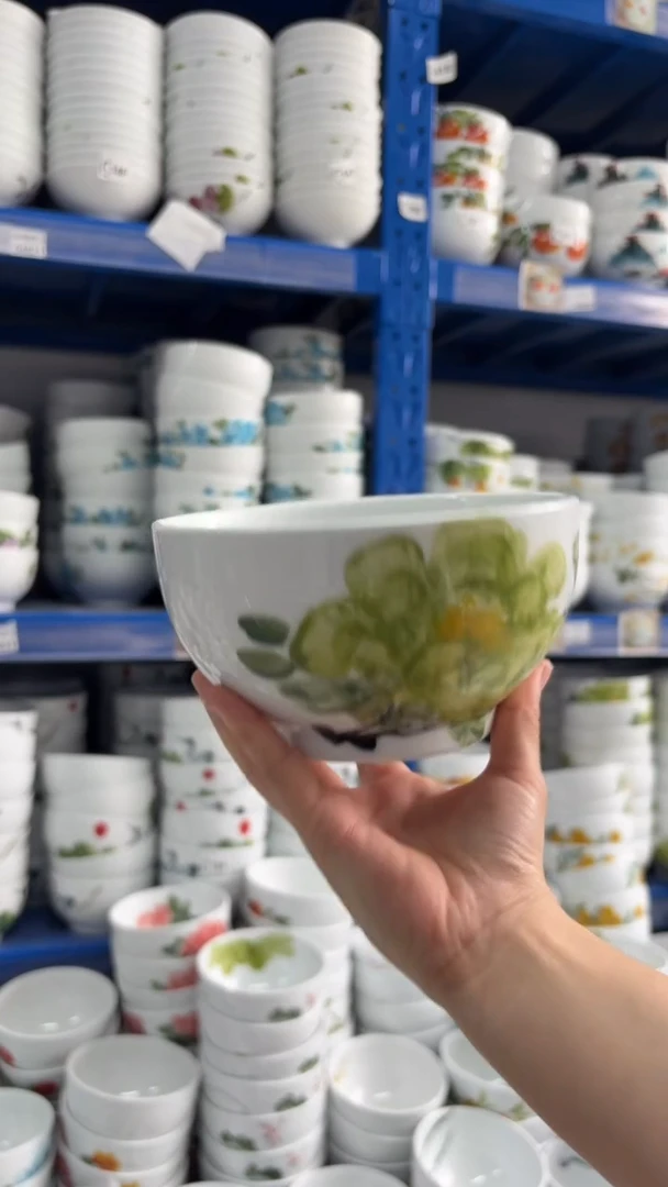 瓷片景德镇高温釉中彩-中罗汉碗开播福利