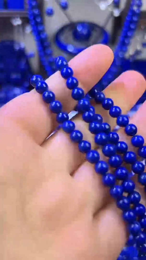 未镶嵌青金石散珠5.5mm青金石散珠73颗