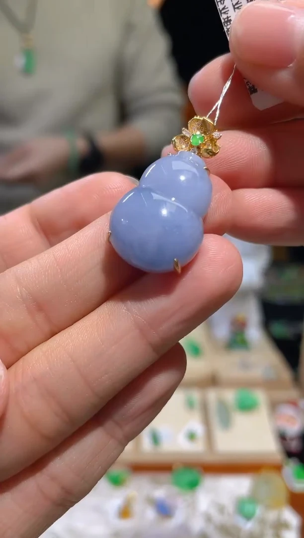 【闪购商品】翡翠颈饰18K金镶嵌假一赔三