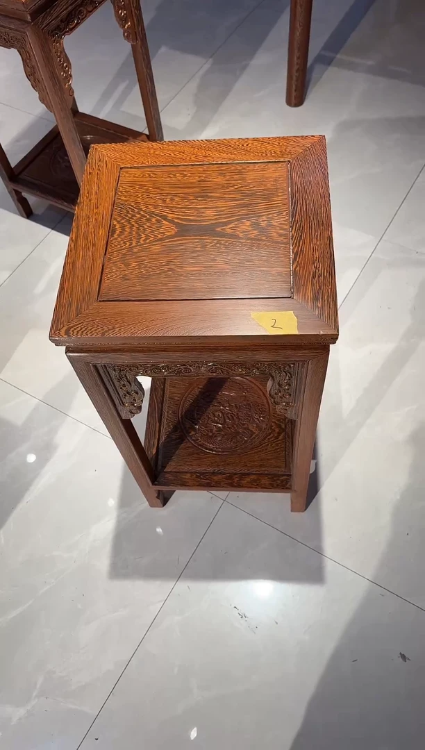 鸡翅木类架子厚****332x32x65鸡翅木花架