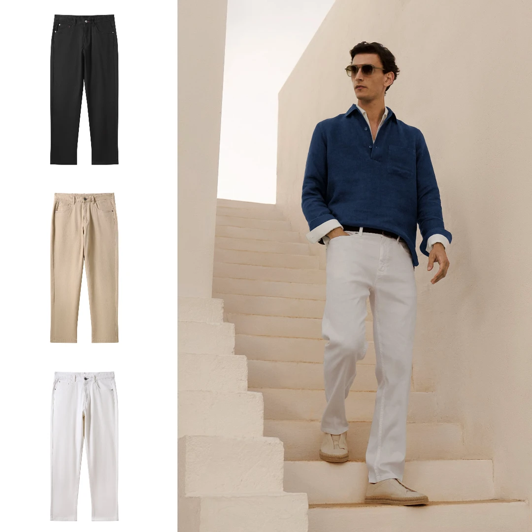 一条神奇的裤子!富帅风!老钱氛围感奢感粗纹弹力棉直筒男牛仔裤