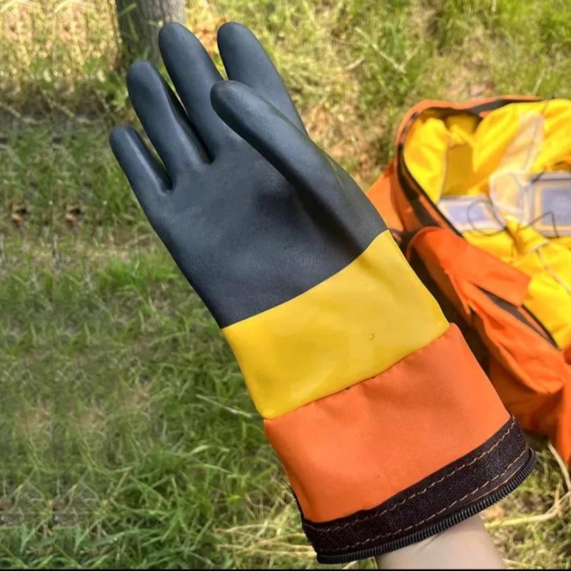 马蜂服捉蜂加厚手套好拆卸加长加厚