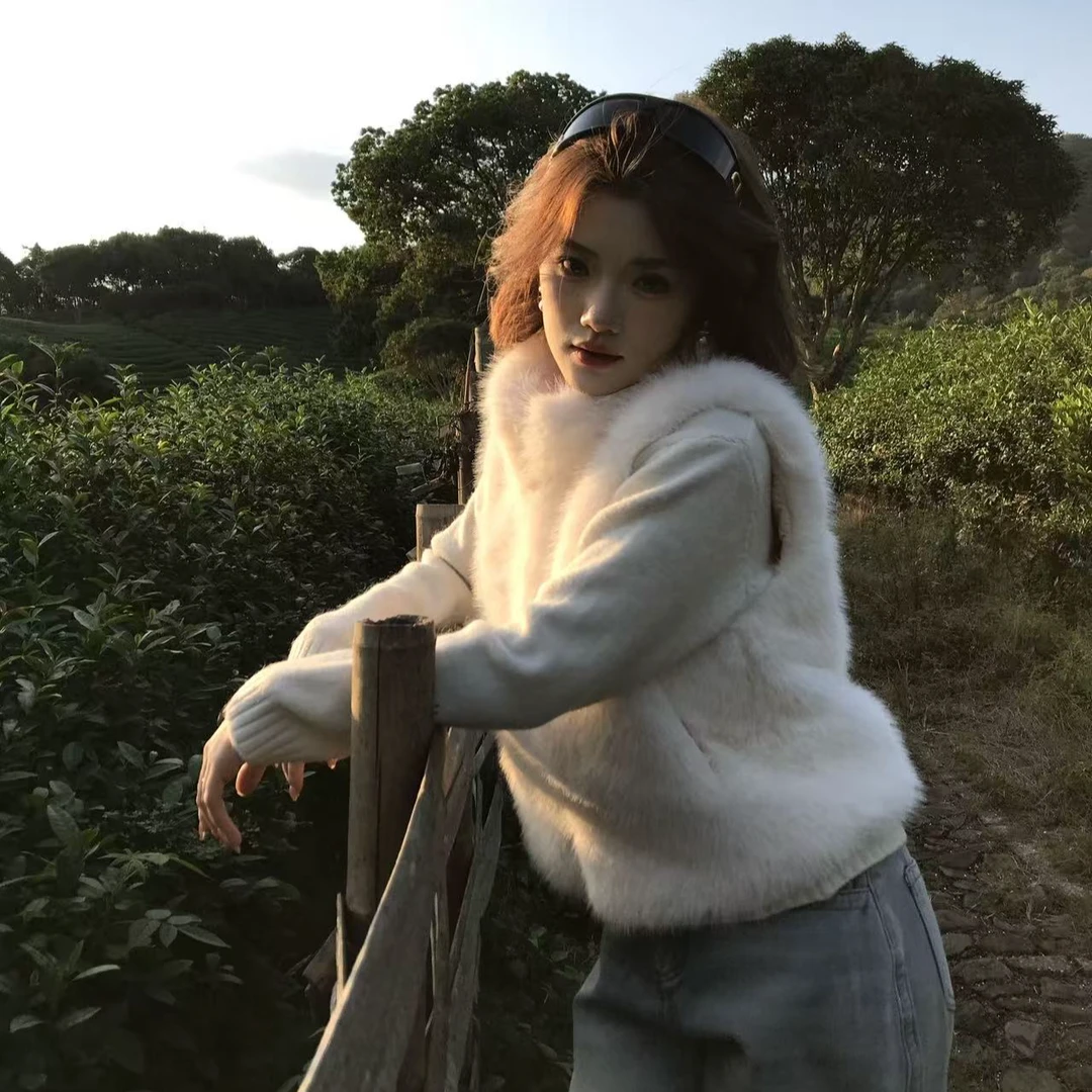 秋冬季加厚保暖百搭时尚纯色圆领针织毛衣