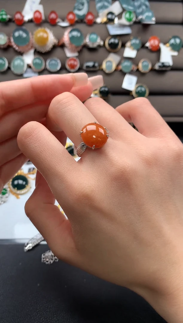 【闪购商品】翡翠戒指银S925镶嵌32132132131