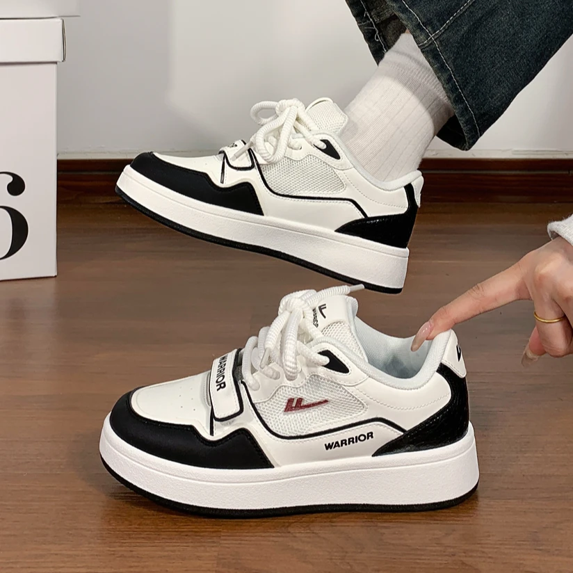 回力魔术贴网面小白鞋情侣款2025新款厚底韩版板鞋时尚百搭休闲鞋