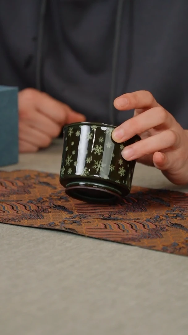 【闪购商品】201-10融天雪花杯（嵌瓷工艺）