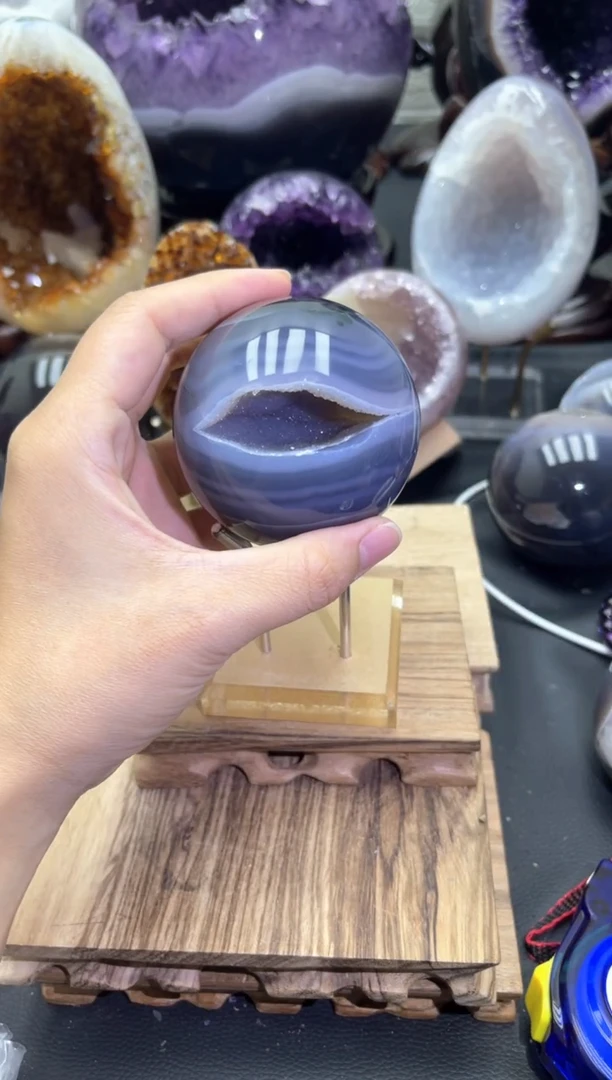 未镶嵌大型摆件（非配饰）紫晶65号开口笑