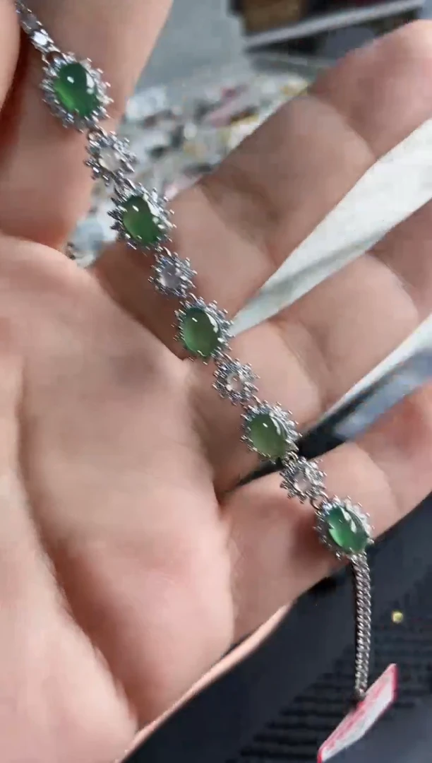 【闪购商品】翡翠戒指银S925镶嵌111111111-7