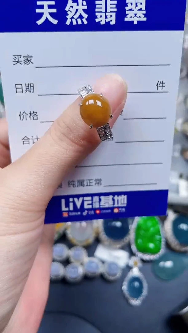 银S925镶嵌翡翠耳饰508