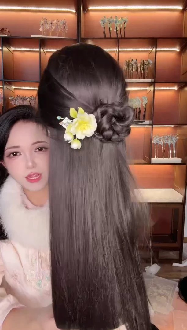 铜合金无326 非遗绒花 发簪