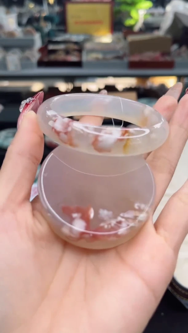 【闪购商品】石英质玉手镯未镶嵌55圈口（赠品镯心）6660275