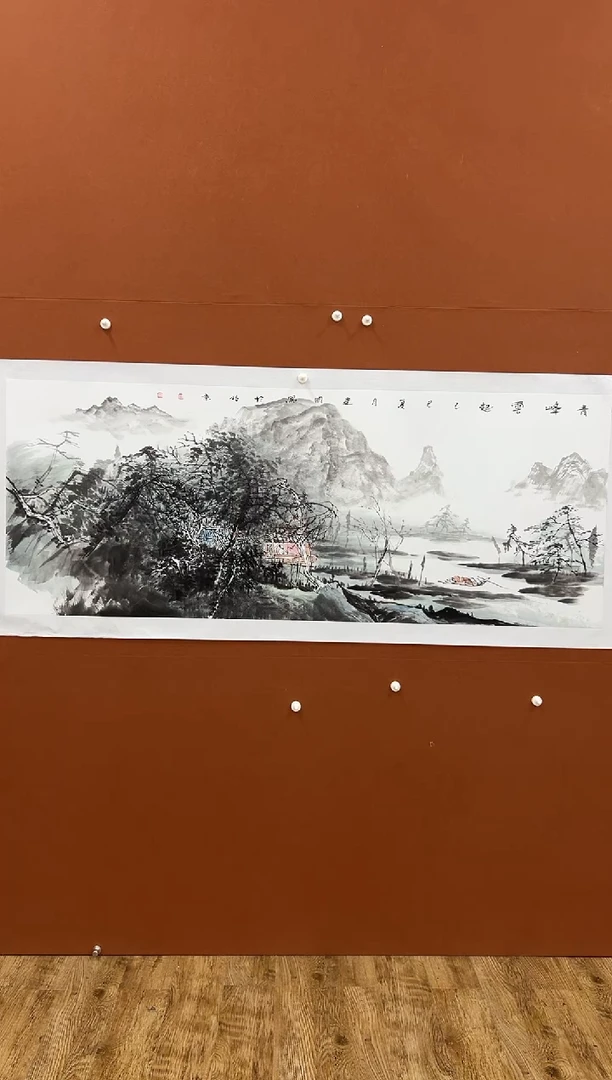 国画童建明12平尺山水