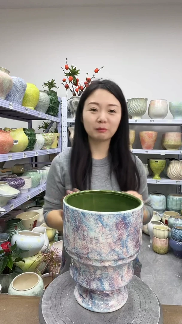 【12.10陶瓷花盆】  高度   24.5   口径     18.5