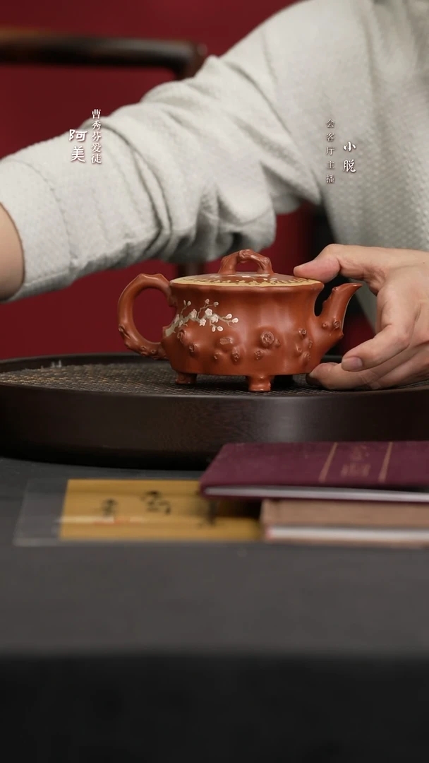 【闪购商品】紫砂茶壶ZYL174蒋艺华梅桩小红泥350