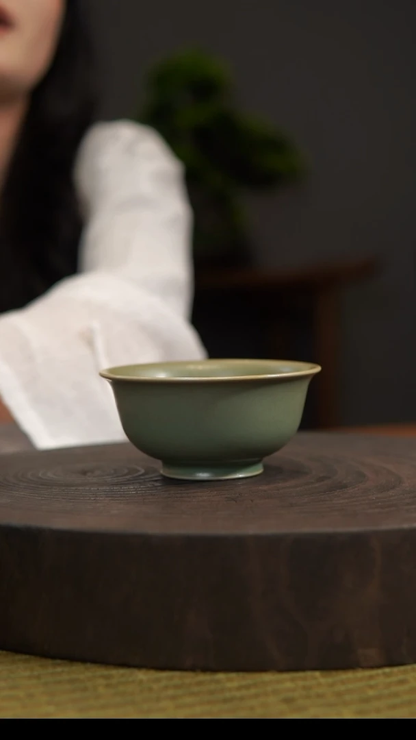 杯子压手杯 汝州原产地  原矿老釉