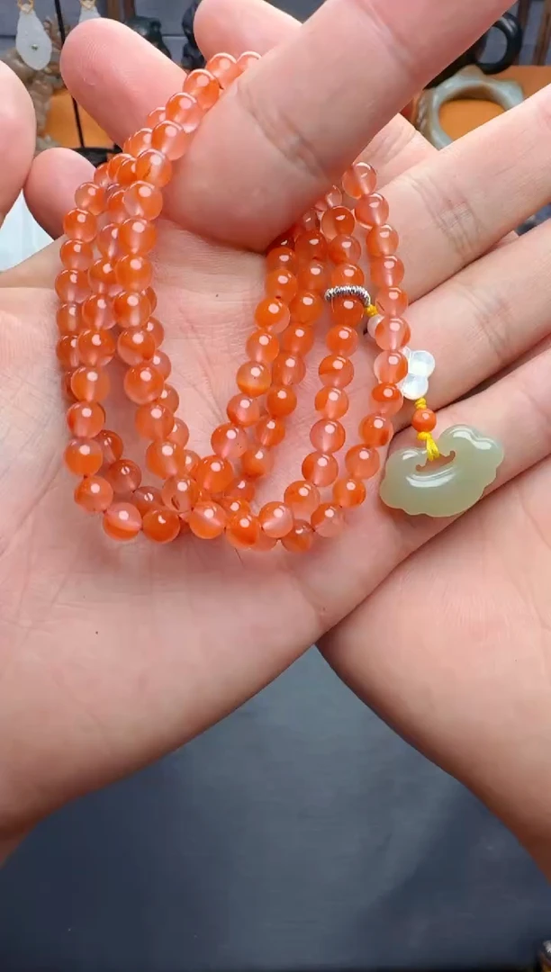 南红玛瑙手串未镶嵌多圈手串01