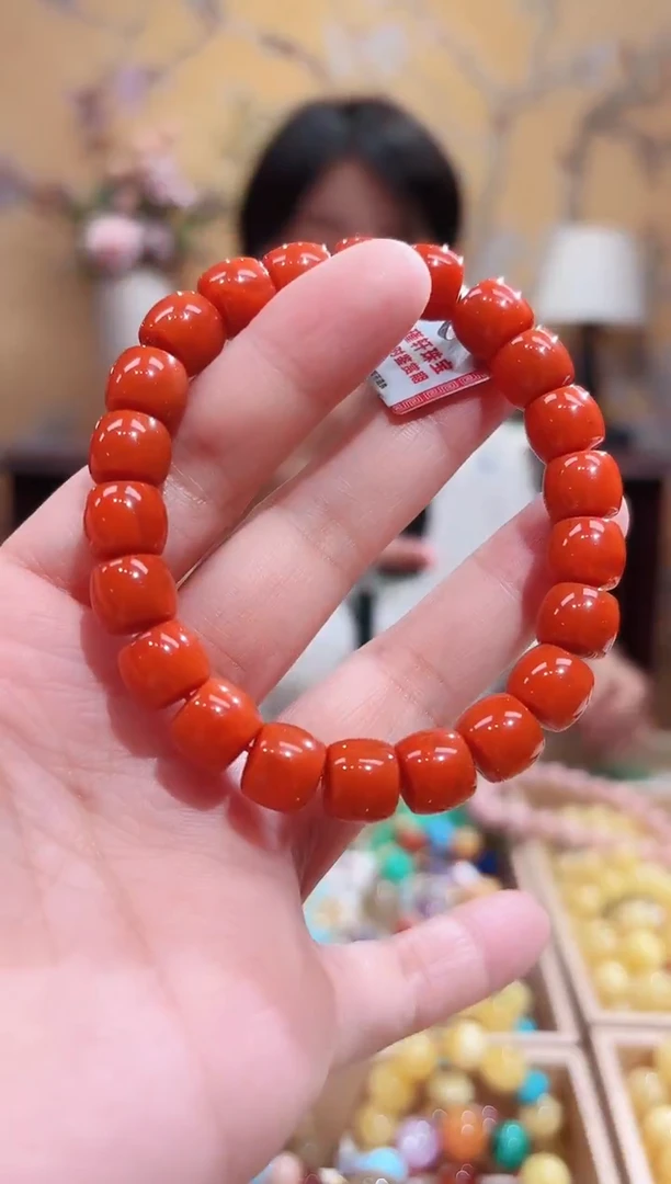 未镶嵌手链南红玛瑙10.2咪，南红老型珠设计款