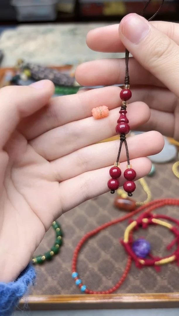 天然辰砂朱砂挂件ZX