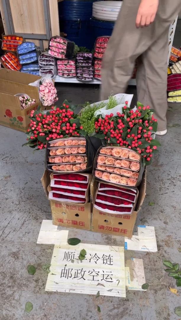 高原红20枝+卡布20枝+红豆+绿林草