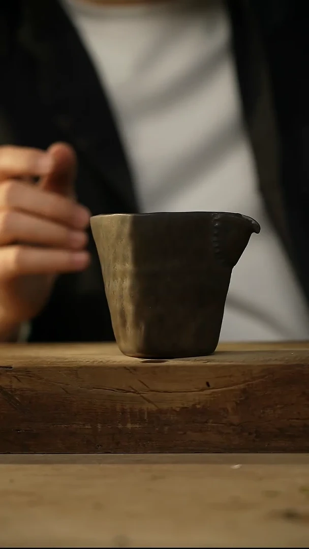 【闪购商品】瓷片秤砣系列·设计师丁念·四方公道杯