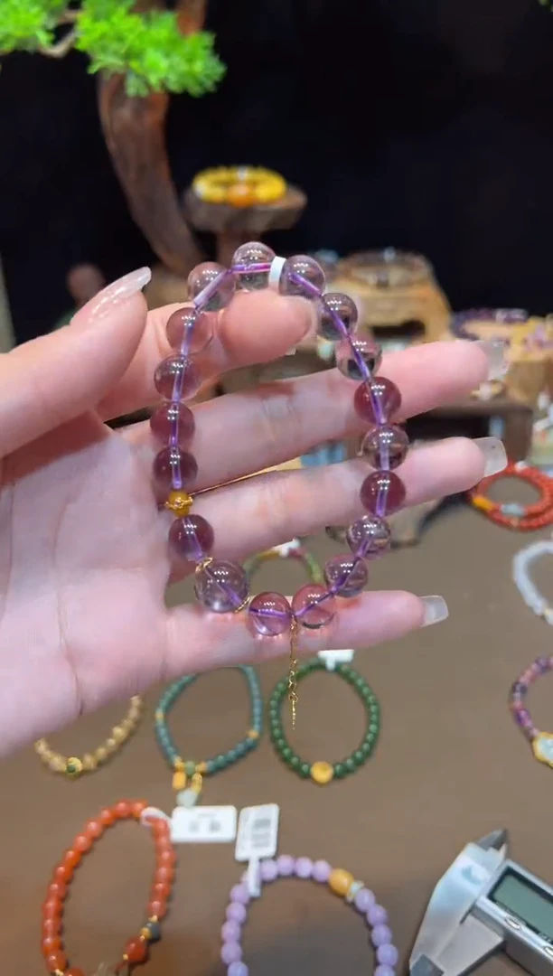 【闪购商品】水晶手链未镶嵌10mm手饰@@F4586