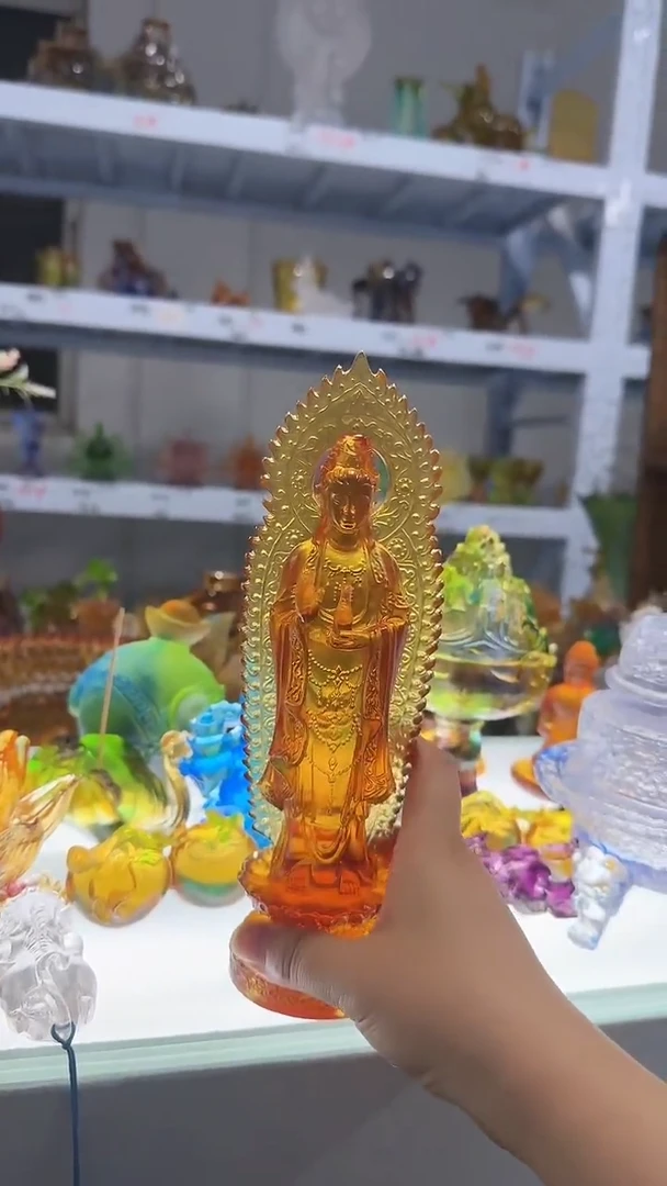 手工艺品琉璃古法琉璃  完品 观音
