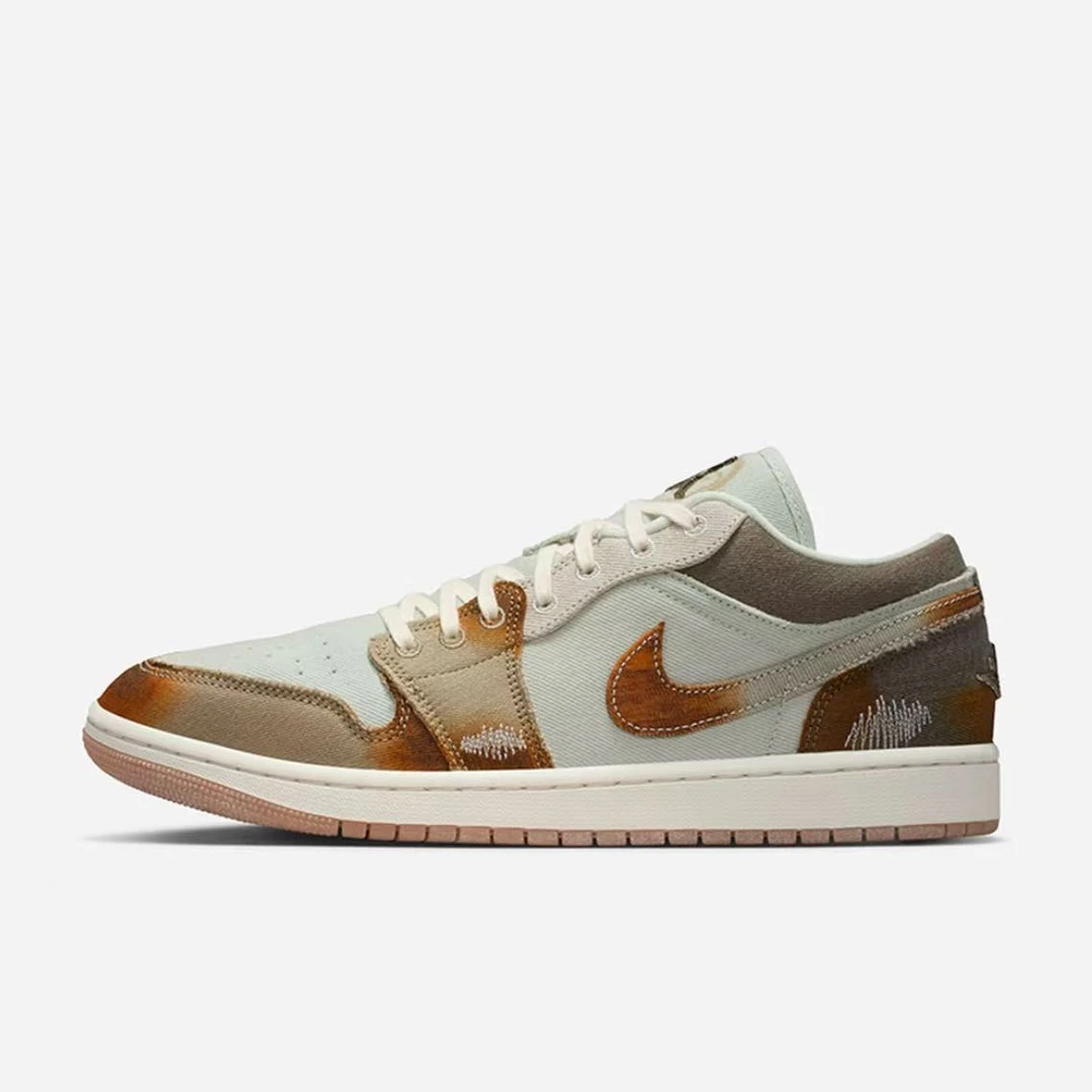 NIKE/耐克男女同款扎染AJ1  LOW SE流光风运动休闲板鞋IM6664-991