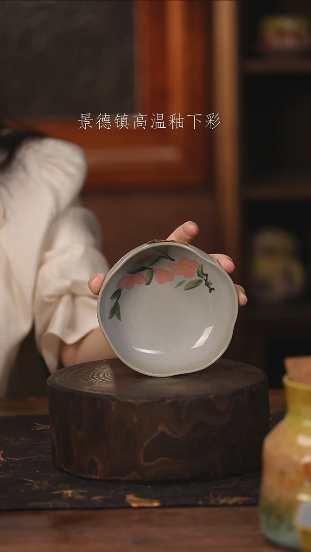 陶瓷景德镇高温釉下手绘陶瓷@L332@