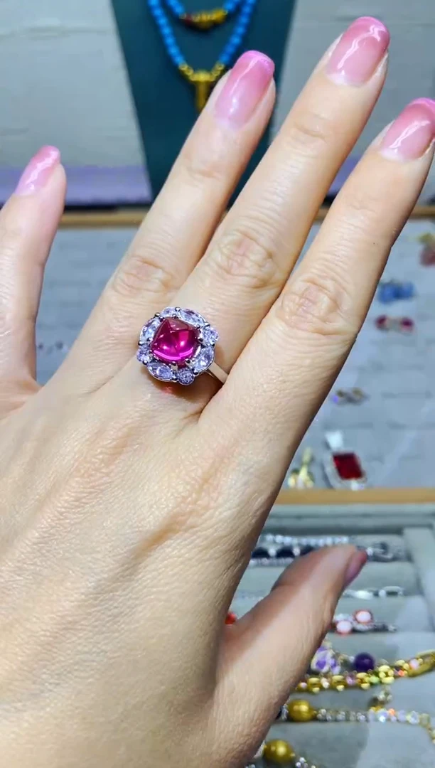银S925镶嵌耳饰紫晶1