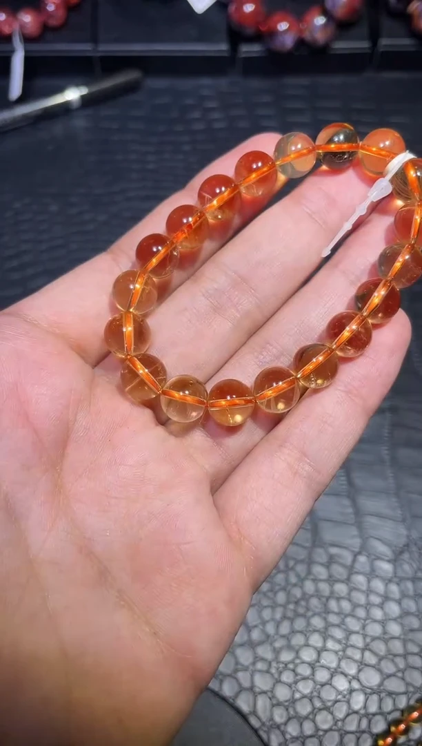 【闪购商品】水晶手链未镶嵌黄水晶单圈A9.5（多样性发其一）