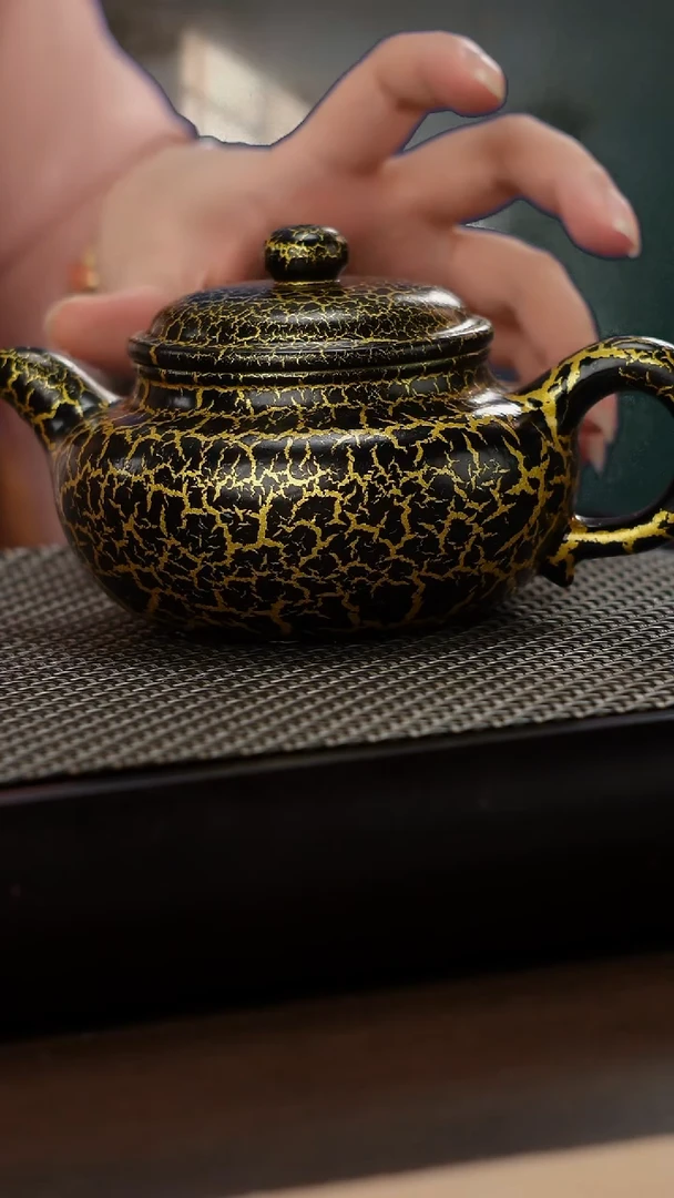 茶壶紫砂原矿紫砂壶冰裂纹仿古