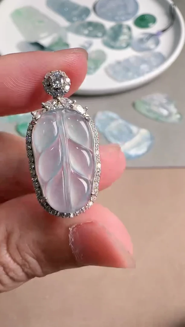 翡翠银S925镶嵌吊坠(不含链)