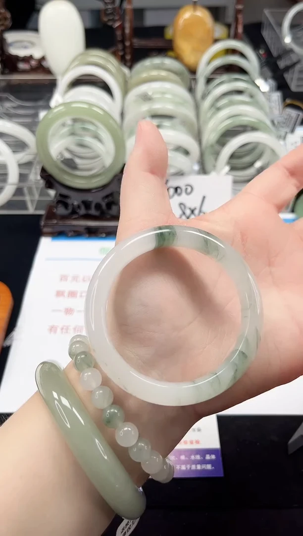 未镶嵌手镯石英质玉34-54/55