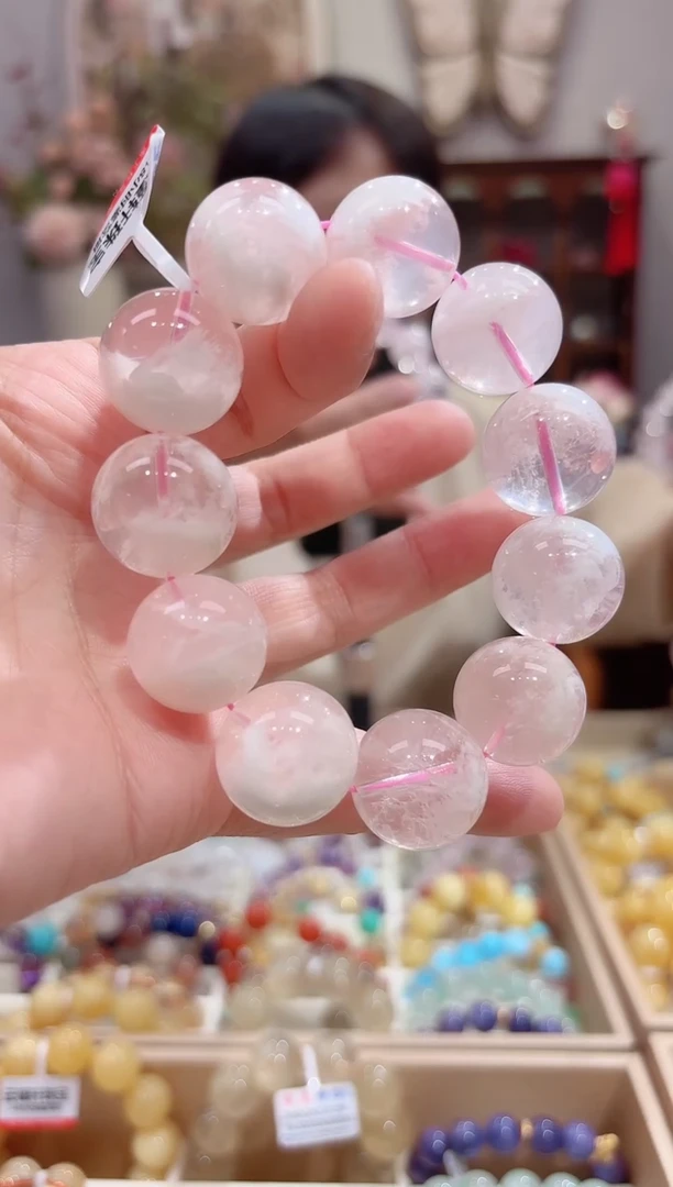 水晶手串未镶嵌设计款珠串18+