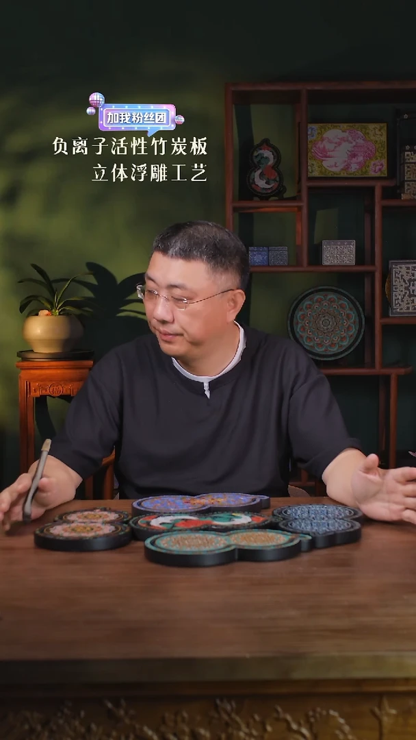 姝*壹藏贰宝青色花鸟大垫子四片