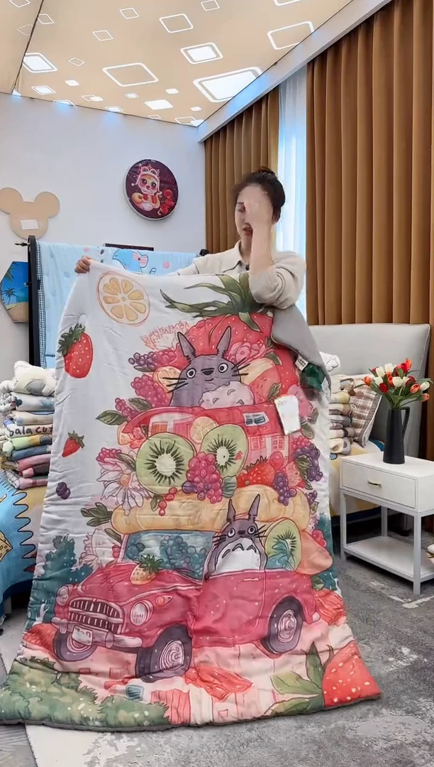 棉花双层纱水果龙猫-120x150