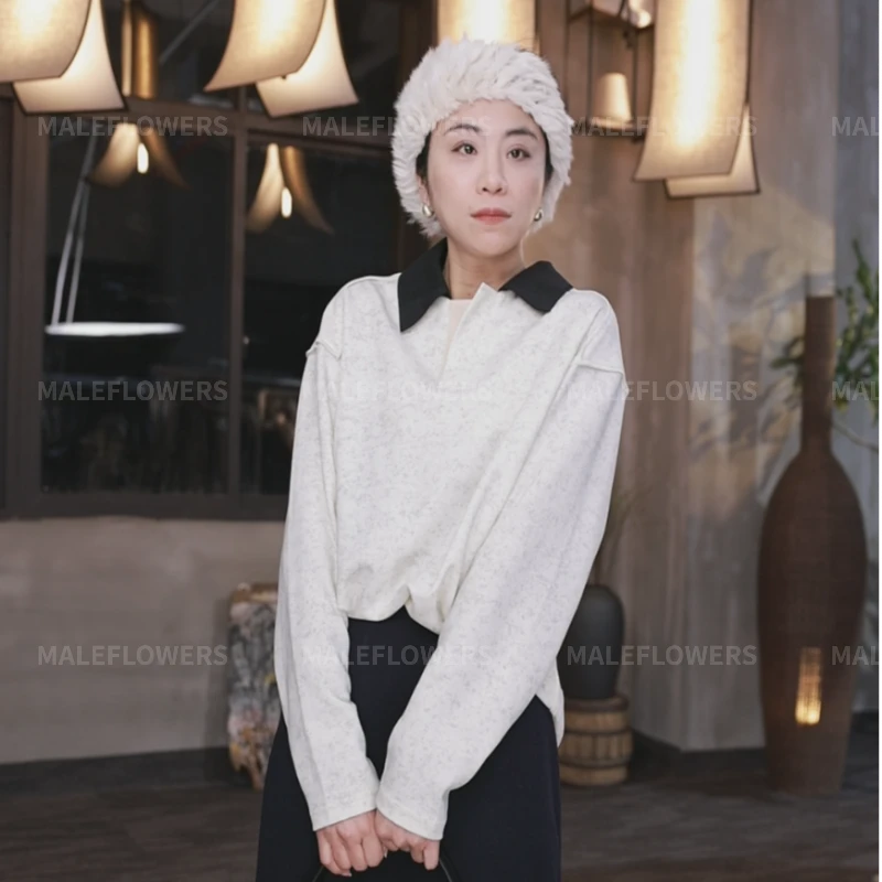 东倪原创秋冬兔毛仙女发带弹力韩版insa风时髦穿搭84D1319