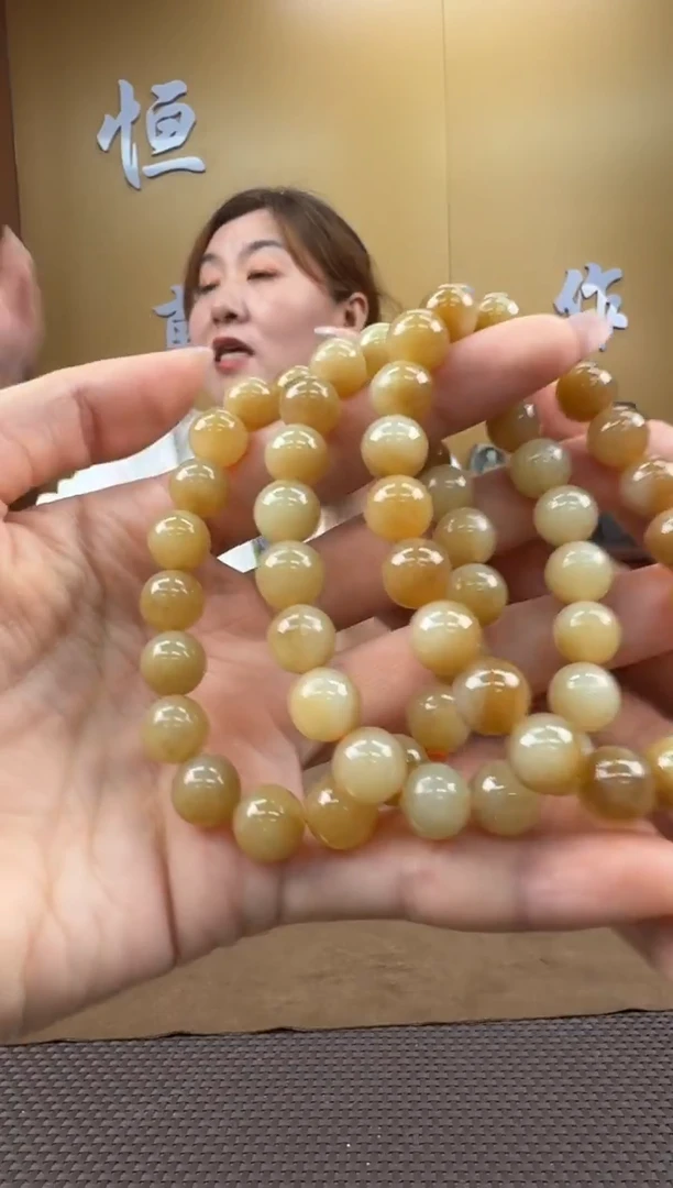 颈饰未镶嵌和田玉手串9-10mm（多样性发一）6-499