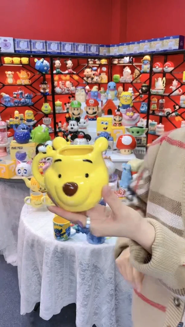 【闪购商品】1@@维尼熊蜜蜂陶瓷水杯